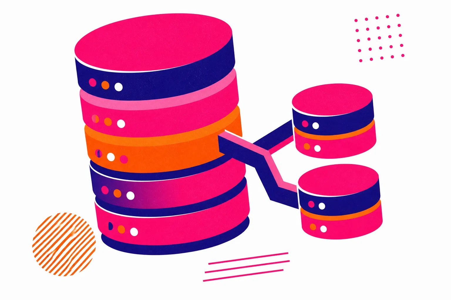 Database and Postgres skills illustration