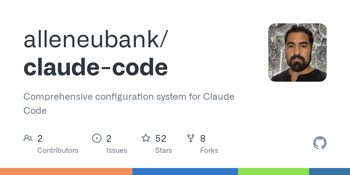 GitHub repository preview for alleneubank/claude-code.