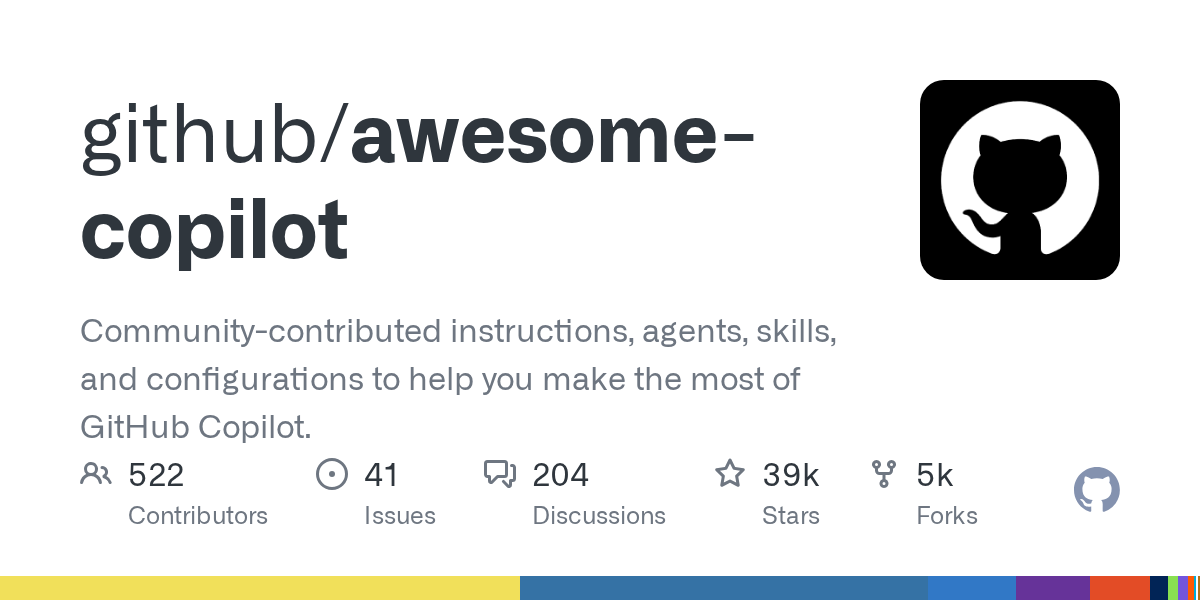 GitHub repository preview for github/awesome-copilot.