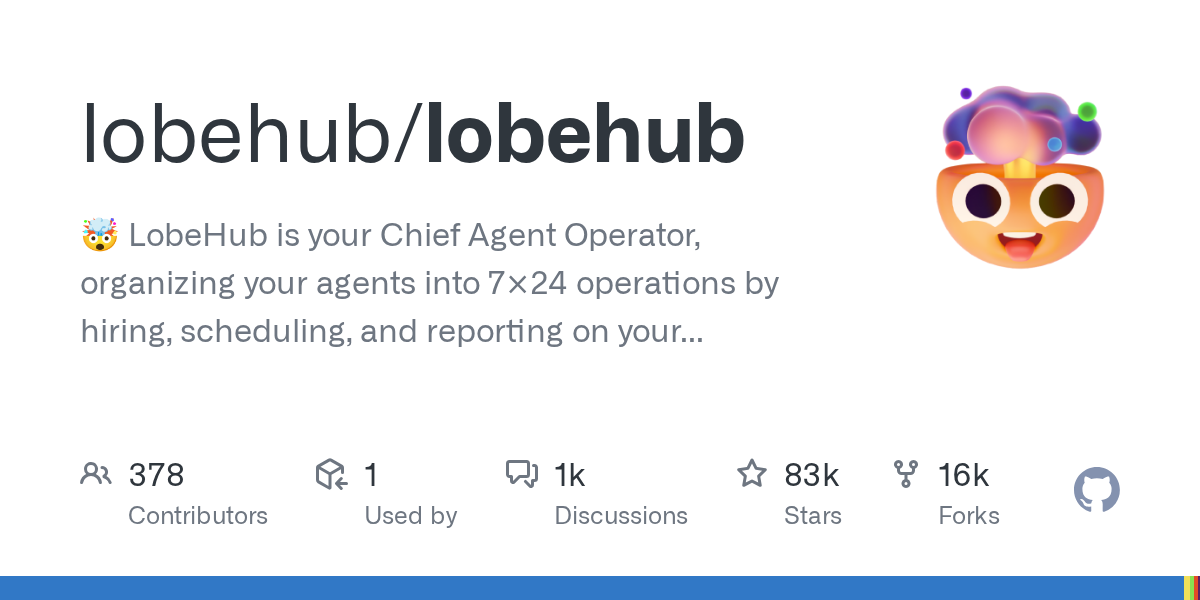 GitHub repository preview for lobehub/lobehub.