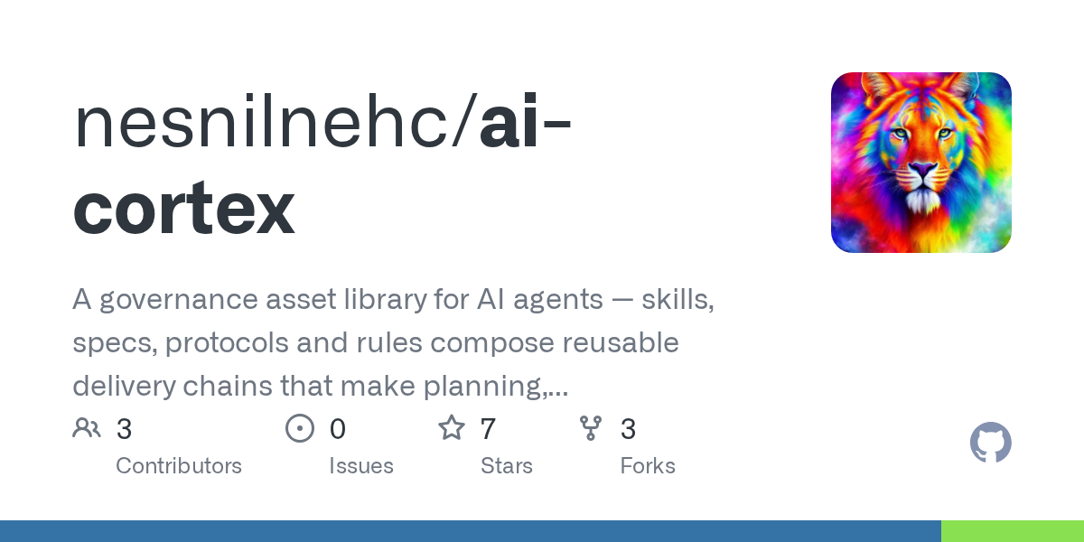 GitHub Open Graph preview for nesnilnehc/ai-cortex.