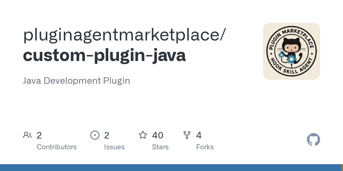 GitHub Open Graph preview for Plugin Agent Marketplace's Java fundamentals skill.